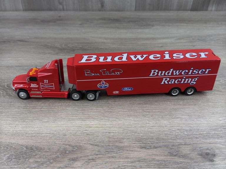 Bill Elliot #11 Budweiser Racing Team Transporter, 1/64, Limited Edition, #1907/3000, Certificate Of Authenticity, Action Racing Collectables