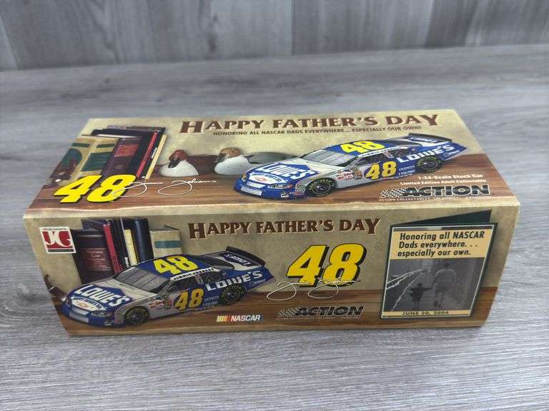 Jimmie Johnson #48 Lowe’s/Father’s Day 2004 Monte Carlo Stock Car Bank, 1/24, Limited Edition, 1 Of 348, Action Racing Collectables Platinum Series