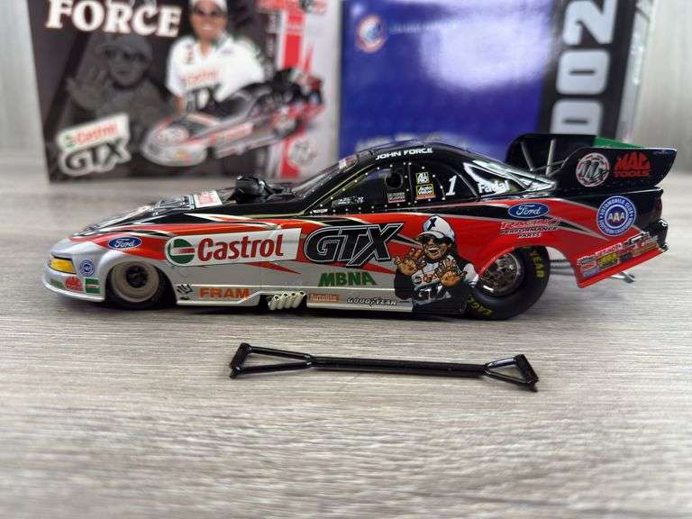 John Force Castrol GTX/11X Champion 2002 Mustang Funny Car, 1/24, Limited Edition, 1 Of 1800, Action