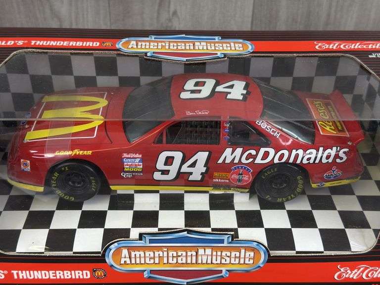 Bill Elliott #94 McDonald’s Thunderbird Stock Car, 1/18, Collector’s Edition, American Muscle, Ertl Collectibles