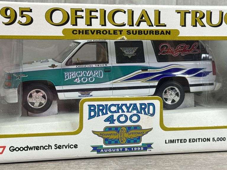 Dale Earnhardt #3 Goodwrench 1995 Official Brickyard 400 Chevrolet Suburban Truck Bank, 1/25, 1 Of 5000, Certificate Of Authenticity, Brookfield Collectors Guild