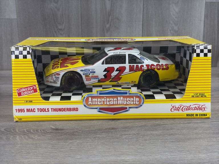 Dale Jarrett #32 MAC Tools 1995 Thunderbird Stock Car, 1/18, Collector’s Edition, 1 Of 5500, American Muscle, Ertl Collectibles
