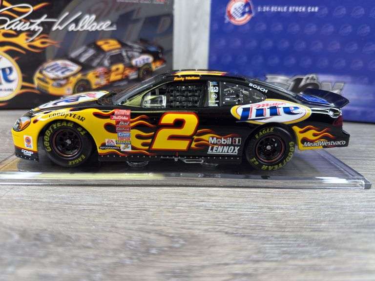 Rusty Wallace #2 Miller Lite Black 2002 Taurus Stock Car, 1/24, Limited Edition, 1 Of 8592, Action 10th Anniversary