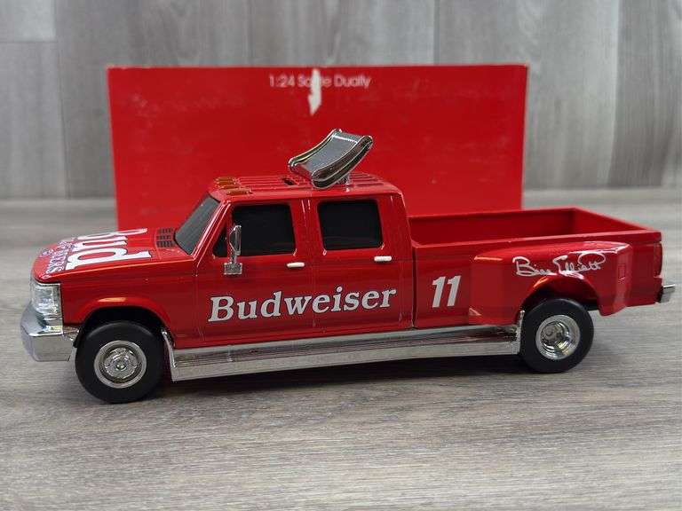 Bill Elliott #11 Budweiser Ford Dually Truck Bank, 1/24, Action Racing Collectables
