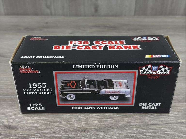Dale Earnhardt Sr. Goodwrench 1955 Chevrolet Convertible Bank, 1/25, Limited Edition, S/N 5515, 6 Time Champion, Racing Champions