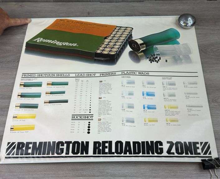 Remington Reloading Zone Poster, 24”Wx23”L, Weight Not Included