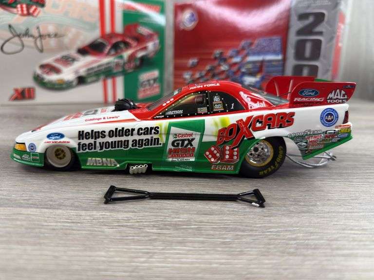 John Force Castrol GTX High Mileage/12X Champion 2003 Mustang Funny Car, 1/24, Limited Edition, Action