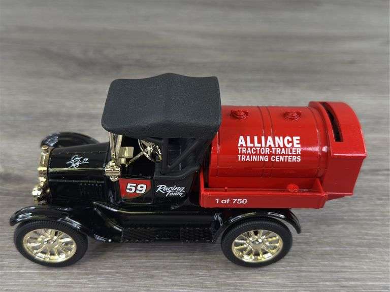 Dennis Setzer #59 Alliance Racing Team 1918 Ford Runabout Tanker Bank, 1/25, 1 Of 750, Ertl