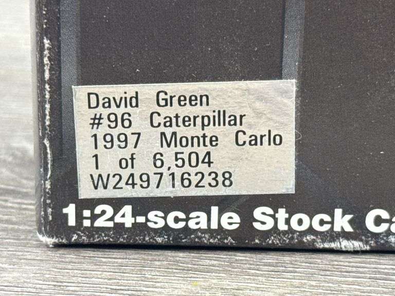 David Green #96 Caterpillar 1997 Monte Carlo Stock Car Bank, 1/24, Limited Edition, 1 Of 6504, Action