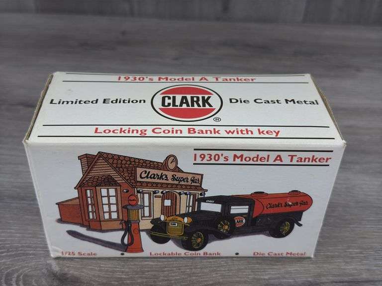 1930’s Clark Super Gas Model A Tanker Coin Bank, 1/25, Limited Edition, No. 1, SpecCast, Liberty Classics
