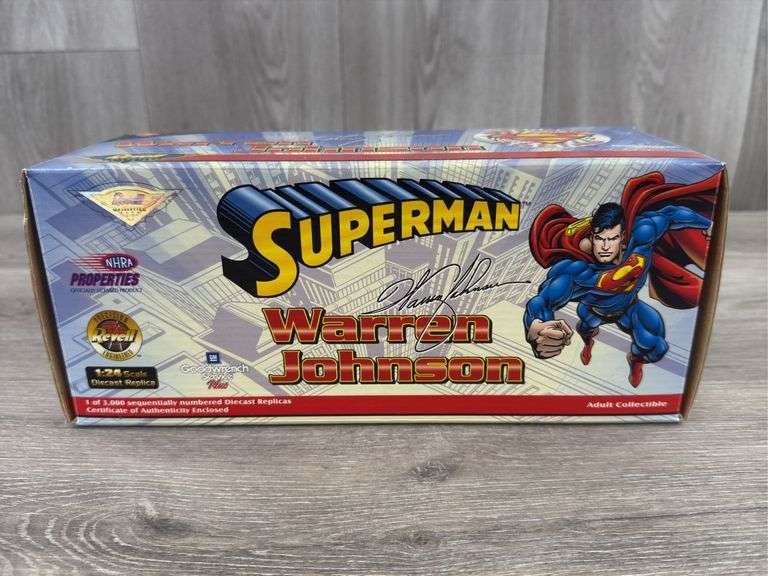 Warren Johnson GM Goodwrench Plus Superman 1999 Pontiac Pro Stock, 1/24, Limited Edition, #397/3000, Certificate Of Authenticity, Revell Collection
