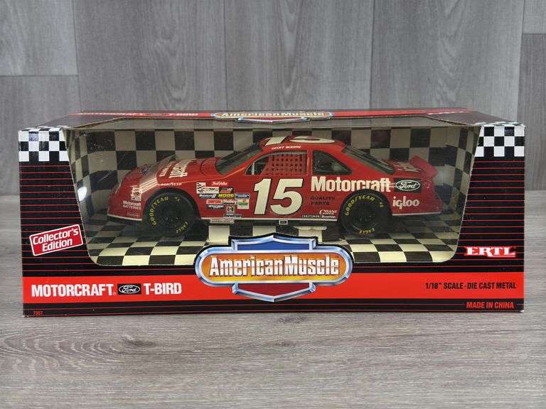 Geoff Bodine #15 Motorcraft Thunderbird Stock Car, 1/18, Collector’s Edition, American Muscle, Ertl
