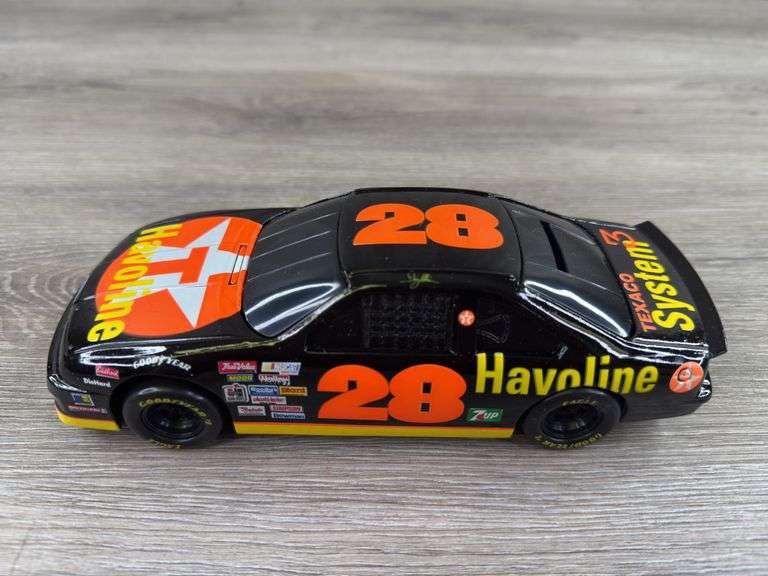 Davey Allison #28 Havoline Thunderbird Stock Car Bank, 1/24, 1993 Collector Series, Racing Champions