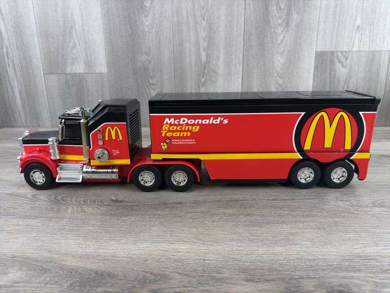 McDonald’s Racing Team Kenworth Tractor Trailer, 22 1/2” Long, Series I, 1 Of 288, Buddy L, Buttons Work