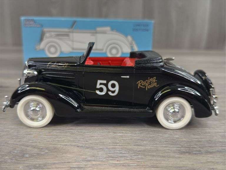 Dennis Setzer #59 Alliance Racing Team 1937 Chevy Cabriolet Bank, 1/25, Limited Edition, Certified #49/1250, SpecCast, Liberty Classics