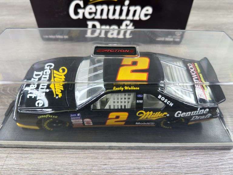 Rusty Wallace #2 Miller Genuine Draft Ford Thunderbird Stock Car, 1/24, 1995 Limited Edition, Action