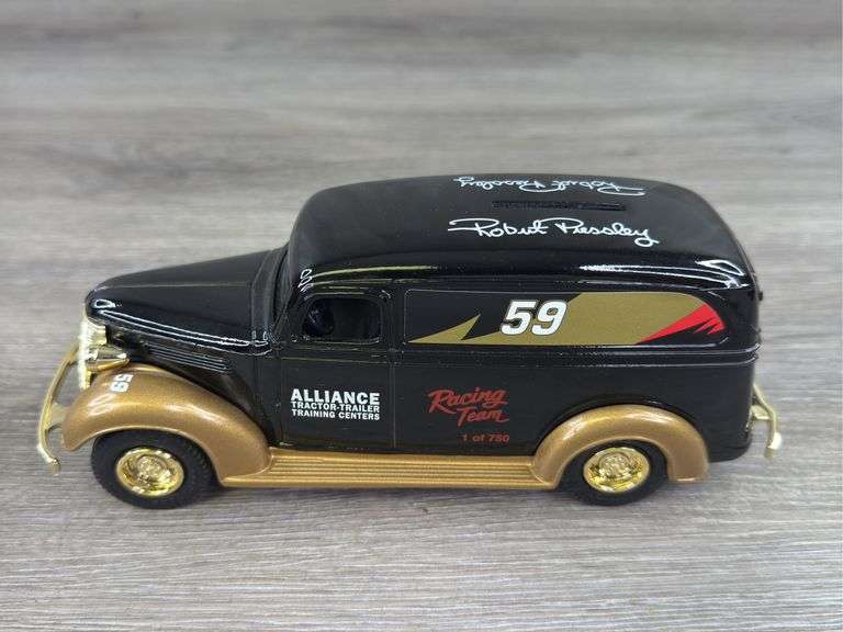 Robert Pressley #59 Alliance Racing Team 1938 Chevy Panel Truck Bank, 1/25, 1 Of 750, Ertl