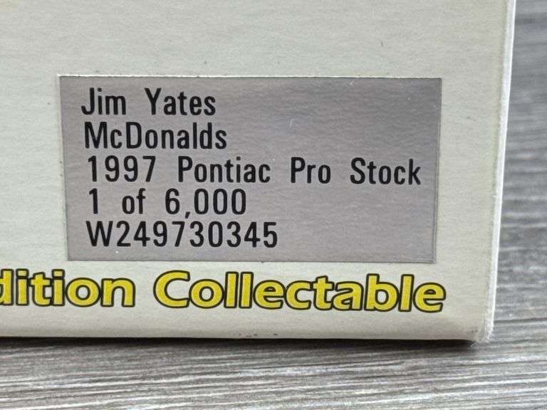 Jim Yates McDonald’s 1997 Pontiac Pro Stock, 1/24, Limited Edition, 1 Of 6000, Action