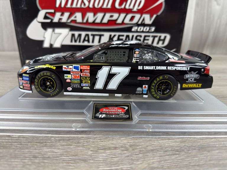 Matt Kenseth #17 Smirnoff Ice Triple Black 2003 Ford Taurus Stock Car, 1/24, Limited Edition, #6271/7500, Certificate Of Authenticity, Owners Series, Team Caliber