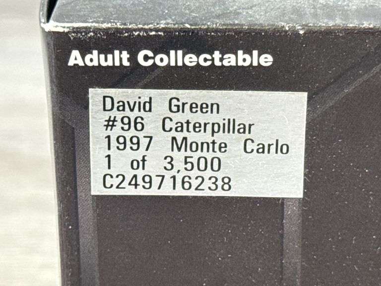David Green #96 Caterpillar 1997 Monte Carlo Stock Car, 1/24, Limited Edition, 1 Of 3500, Action