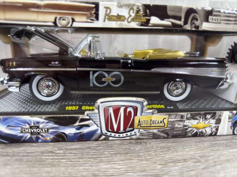 1957 Chevrolet Bel Air Convertible, 1/24, Premier Edition, M2 Machines, Auto-Dreams, 100 Years Of Chevrolet
