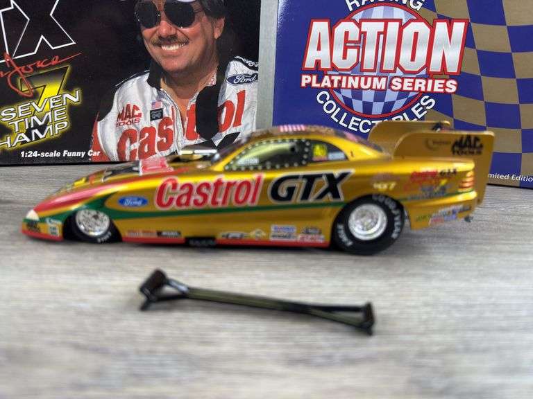 John Force Castrol GTX 7 Time Champion 1998 Mustang Funny Car, 1/24, Limited Edition, Racing Collectables Action Platinum Series