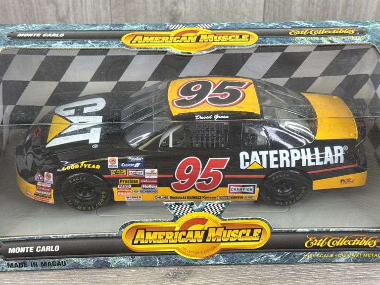 David Green #95 Caterpillar Monte Carlo Stock Car, 1/18, Collector’s Edition, American Muscle, Ertl Collectibles