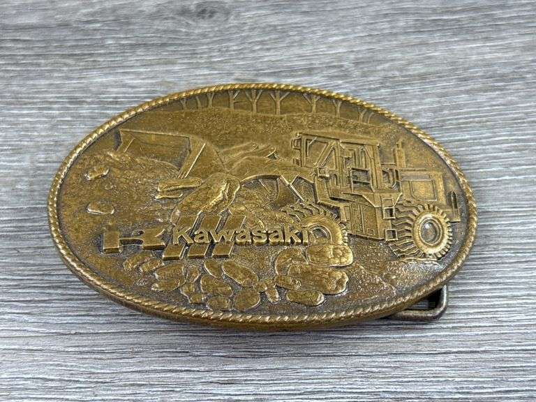 Kawasaki Belt Buckle, 3 1/2” W