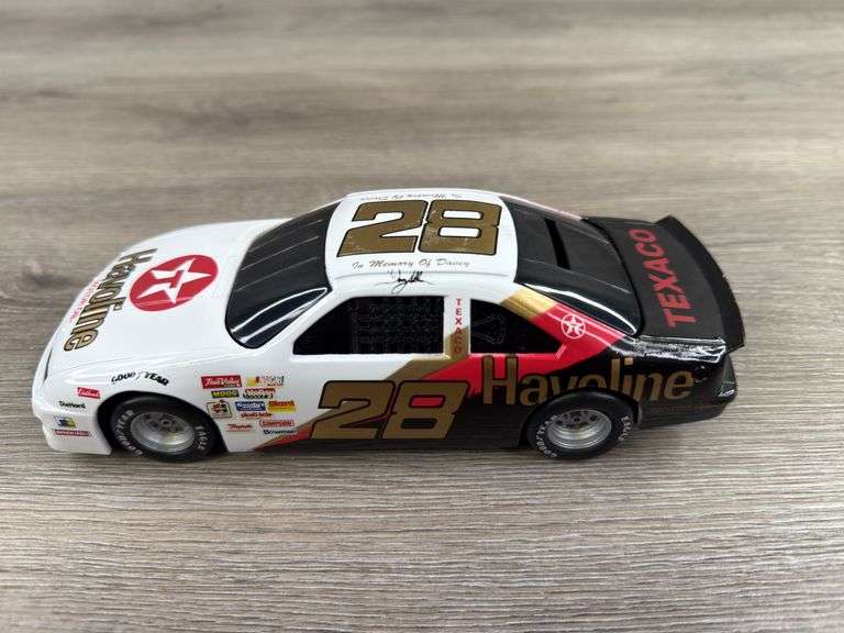Davey Allison #28 Havoline In Memory Of Davey Thunderbird Stock Car Bank, 1/24, Limited Edition, Racing Champions