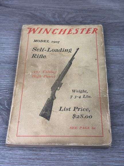 March 1908 Winchester Repeating Arms Co. Catalogue No. 74, Back Cover Not Attached