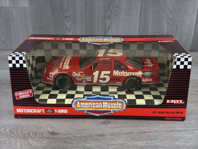 Geoff Bodine #15 Motorcraft Thunderbird Stock Car, 1/18, Collector’s Edition, American Muscle, Ertl