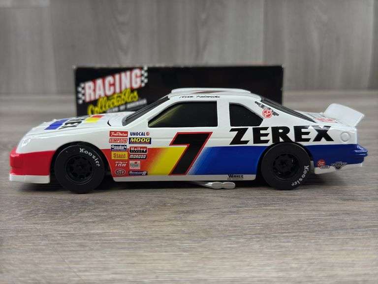 Alan Kulwicki #7 Zerex Ford Thunderbird Stock Car Bank, 1/24, 1995 Limited Edition, 1 Of 2508, Action Racing Collectables Club Of America