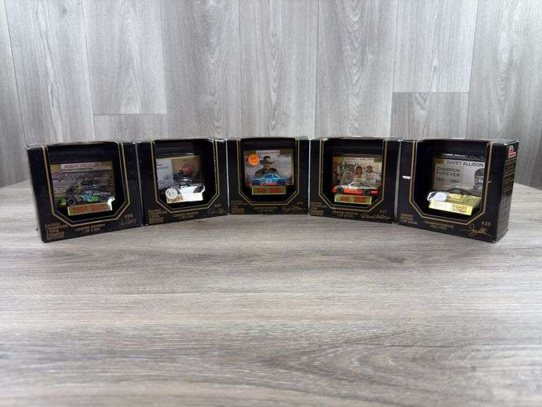 Darrell Waltrip, Richard Petty, Dennis Setzer, Robert Pressley & Davey Allison Premier Edition Stock Cars, 1/64, Limited Editions, Racing Champions