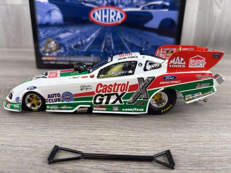 John Force Castrol GTX Retro 2008 Mustang Funny Car, 1/24, Limited Edition, 1 Of 4092, Action