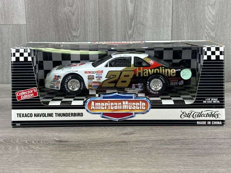 Davey Allison #28 Havoline Thunderbird Stock Car, 1/18, Collector’s Edition, American Muscle, Ertl Collectibles