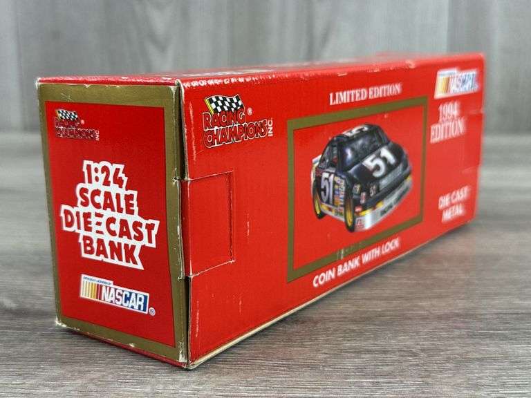 Robert Pressley #54 Manheim Auctions Lumina Stock Car Bank, 1/24, 1994 Limited Edition, Certified #412/500, 1994 My Winston Cup Debut Car, Daytona 500, Racing Champions