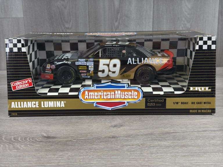 Dennis Setzer #59 Alliance Lumina Stock Car, 1/18, Collector’s Edition, Certified #153/3000, American Muscle, Ertl