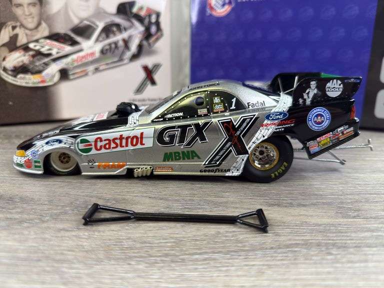 John Force Castrol GTX/Elvis 25th Anniversary 2002 Mustang Funny Car, 1/24, Limited Edition, Action 10th Anniversary