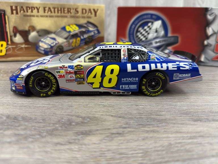 Jimmie Johnson #48 Lowe’s/Father’s Day 2004 Monte Carlo Stock Car Bank, 1/24, Limited Edition, 1 Of 348, Action Racing Collectables Platinum Series