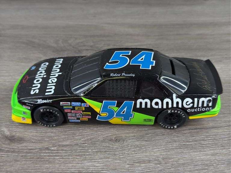 Robert Pressley #54 Manheim Auctions Lumina Stock Car Bank, 1/24, 1994 Limited Edition, 1 Of 2000, Racing Champions