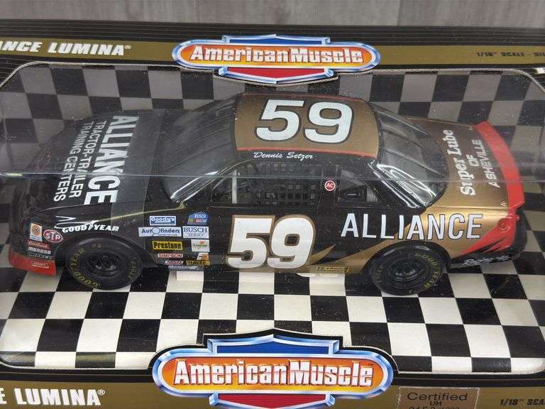 Dennis Setzer #59 Alliance Lumina Stock Car, 1/18, Certified UH #153/1000, Collector’s Edition, American Muscle, Ertl