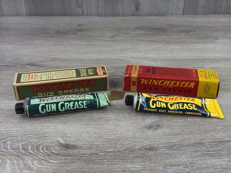 Winchester Gun Grease, 2 Oz. Tubes, Mostly Full, Boxes Missing End Flaps