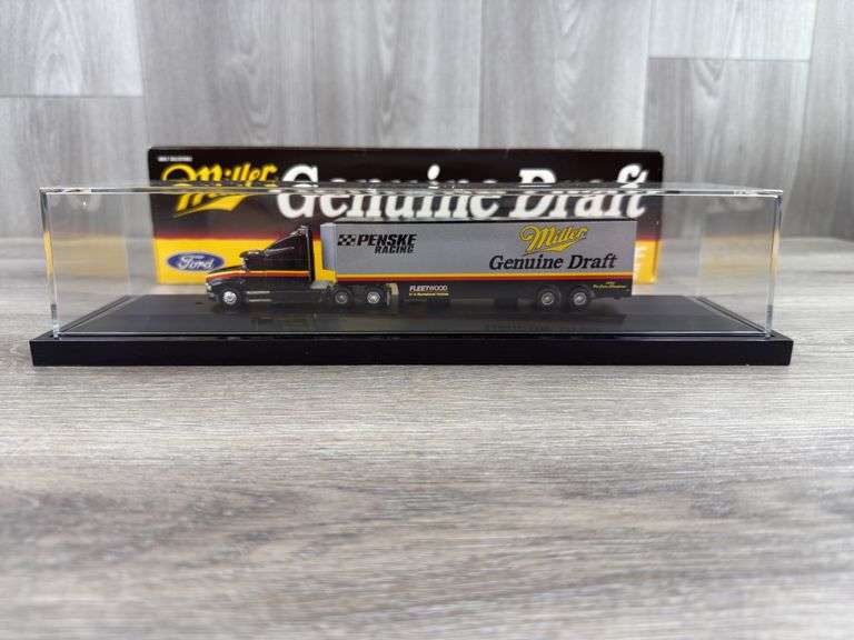 Rusty Wallace #2 Miller Genuine Draft Race Car Transporter, 1/96, 1995 Limited Edition, 1 Of 3,000, Racing Collectables Action Platinum Series