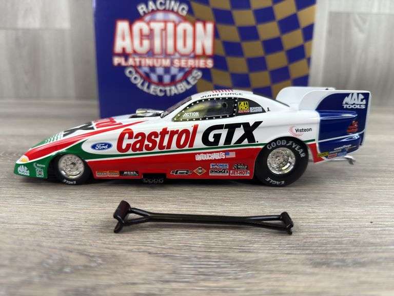 John Force Castrol GTX 1998 Mustang Funny Car, 1/24, Limited Edition, Racing Collectables Action Platinum Series