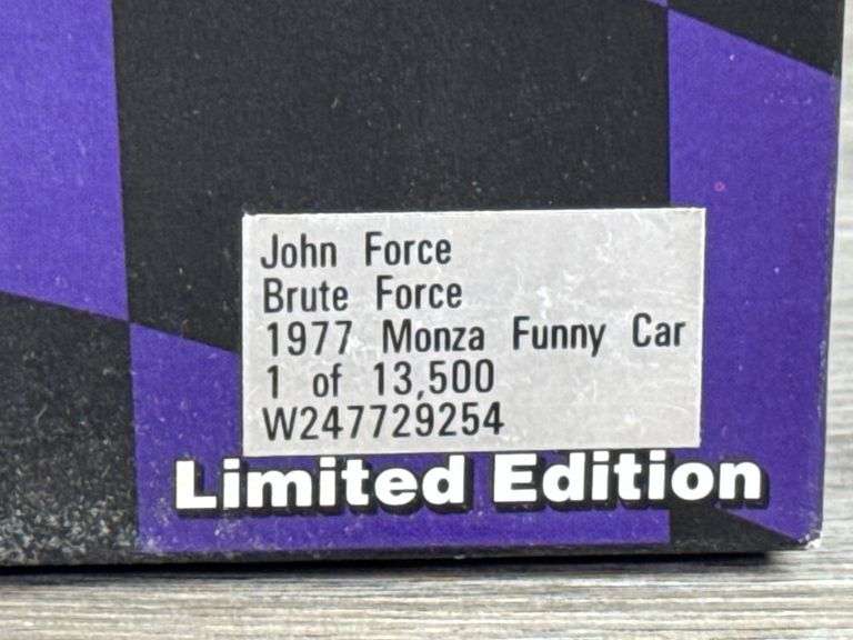 John Force Brute Force 1977 Monza Funny Car, 1/24, Limited Edition, Racing Collectables Action Platinum Series