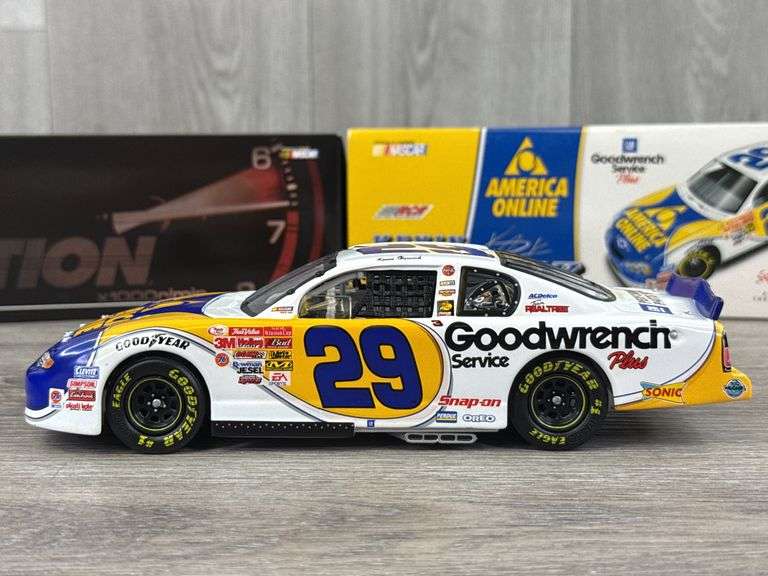 Kevin Harvick #29 GM Goodwrench Service Plus/AOL 2001 Monte Carlo Clear Window Bank, 1/24, Limited Edition, #337/2504, Action