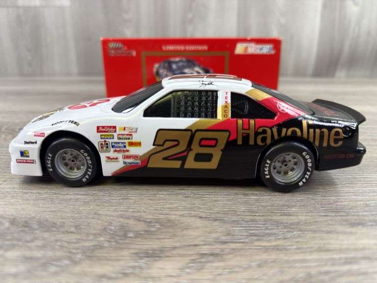 Davey Allison #28 Havoline In Memory Of Davey Stock Car Bank, 1/24, Limited Edition, Racing Champions