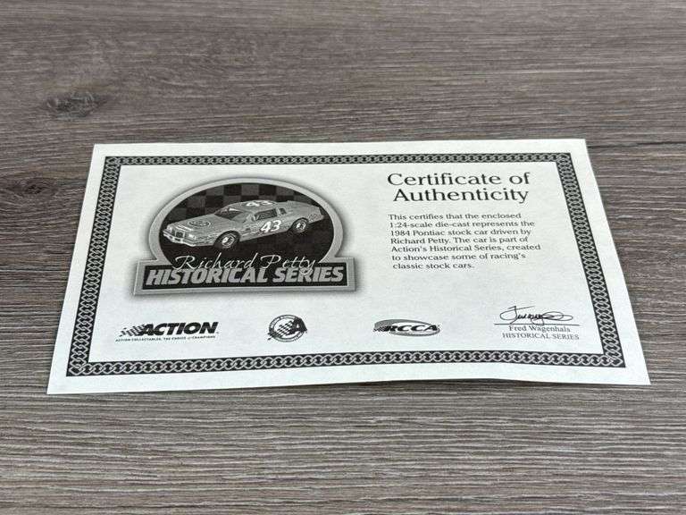 Richard Petty #43 STP/200th Win 1984 Grand Prix Stock Car, 1/24, Limited Edition, 1 Of 4,992, Certificate Of Authenticity, Action Historical Series