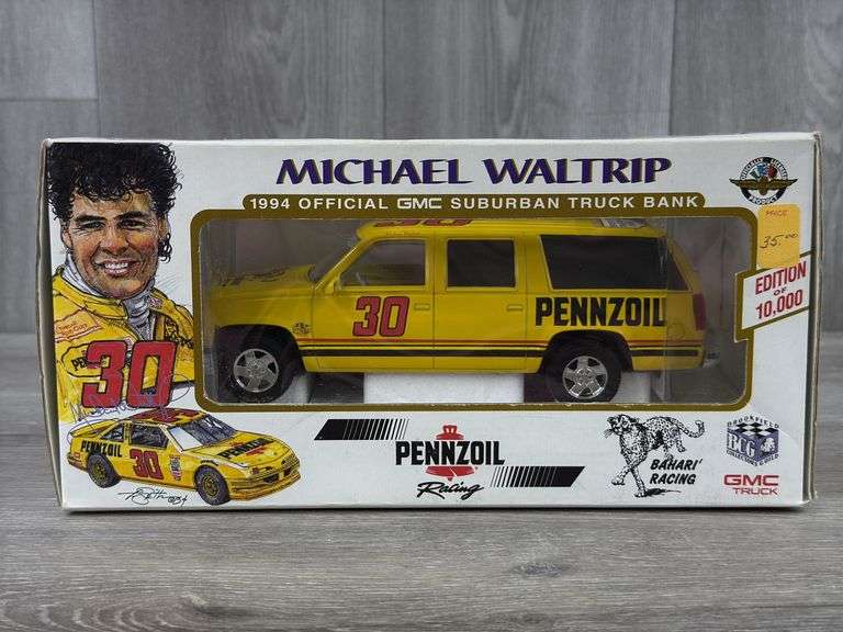 Michael Waltrip #39 Pennzoil 1994 Official GMC Suburban Truck Bank, 1/25, 1 Of 10,000, Collectors Edition, Brookfield Collectors Guild