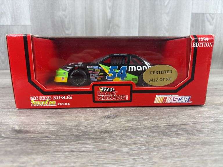 Robert Pressley #54 Manheim Auctions Lumina Stock Car, 1/24, 1994 Edition, Certified #412/500, My Winston Cup Debut Car Daytona 1994, Racing Champions
